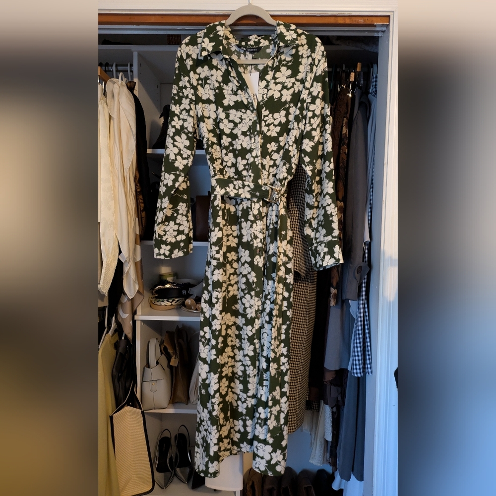 Zara Floral Green Dress